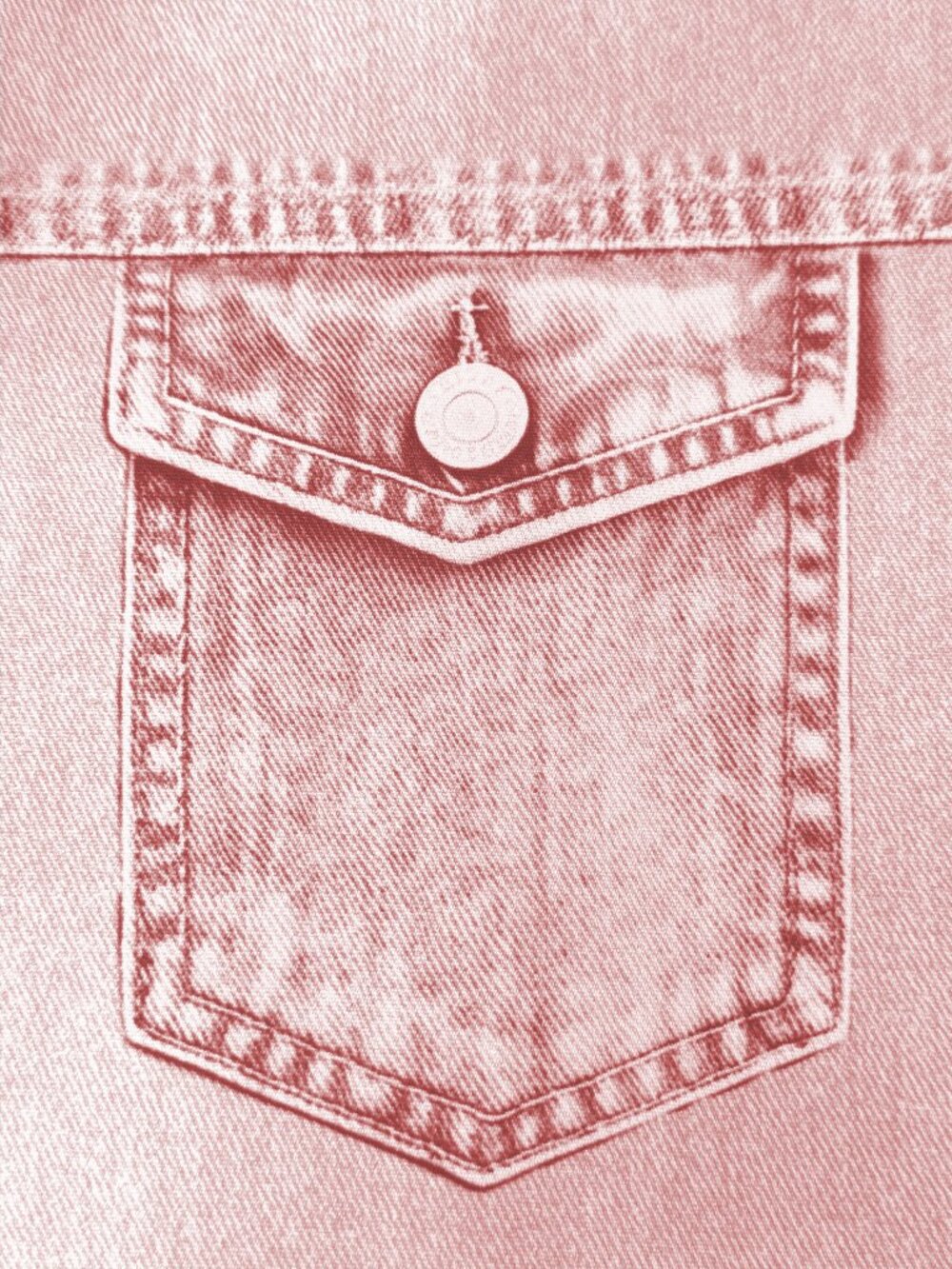 Pink Casual Women's Retro Button Pocket V Neck Long Sleeve Top - Picture 4 of 5